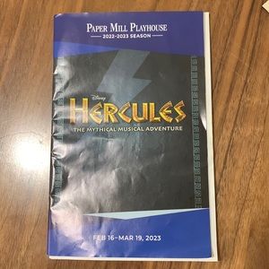 Paper Mill Playhouse Hercules Playbill